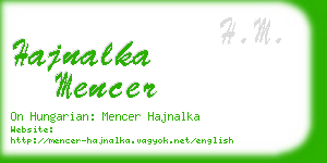 hajnalka mencer business card